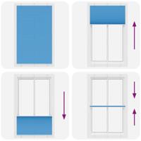 Pliss rolgordijn 120x200cm stofbreedte 119,4cm polyester blauw - thumbnail