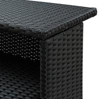 Tuinbartafel 120x55x110 cm poly rattan zwart - thumbnail