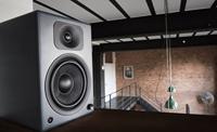 wavemaster TWO PRO stone gray – luidsprekersysteem (110 Watt) met Bluetooth streaming, digitale poorten en IR-afstandsbediening actieve boxen gebruik voor tv/tablet/smartphone, donkergrijs (66352) - thumbnail