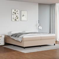 Boxspring met matras kunstleer cappuccinokleurig 200x200 cm - thumbnail