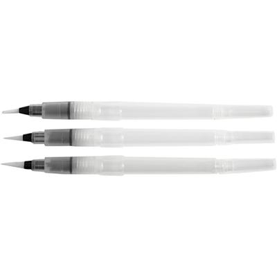 Creativ Company Watertank penselen, afm s+m+l, 10 ml, 3 stuk/ 1 doos - thumbnail