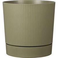 Ronde bloempot met waterreservoir - GARDEN ID - Lino - Ø 47 - 43 L - H 46 cm - Mosgroen - thumbnail