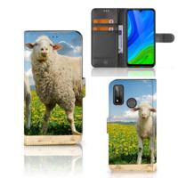 Huawei P Smart 2020 | Telefoonhoesje | Met pasjeshouder | Schaap en Lammetje - thumbnail