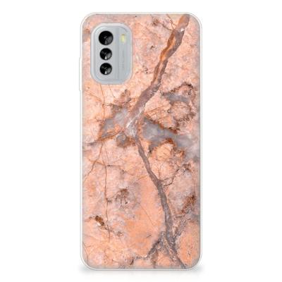 Nokia G60 | TPU | Siliconen hoesje | Marmer Oranje Nokia G60 | TPU | Siliconen hoesje | Marmer Oranje