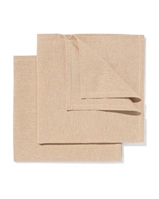 HEMA Servetten 47x47cm glitter ecru - 2 stuks