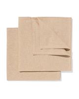 HEMA Servetten 47x47cm glitter ecru - 2 stuks - thumbnail