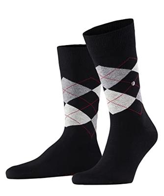 Burlington 2-paar heren sokken - Cadeau verpakking - Gift Box - Katoenen sokken met ruit print