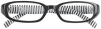 Moses Libri_x leesbril Strepen zwart/wit sterkte +2,00 - thumbnail