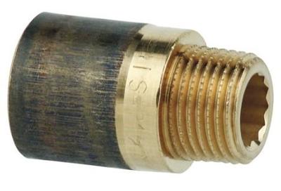 Kirchhoff Kraanverlengstuk van rood messing, blank, 3/4" x 30 mm, (3525) - 988943613