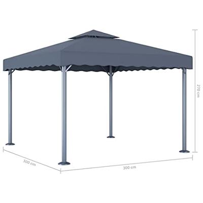 Prieel 300x300 cm aluminium antraciet Prieel 300x300 cm aluminium antraciet