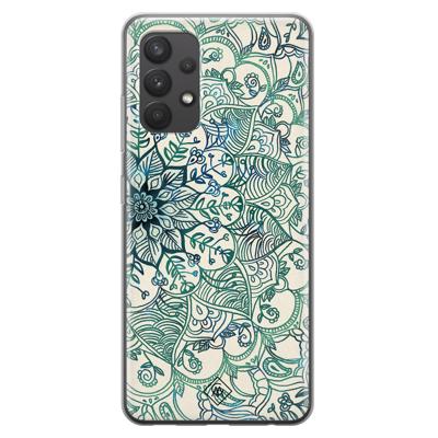 Samsung Galaxy A32 4G siliconen hoesje - Mandala blauw