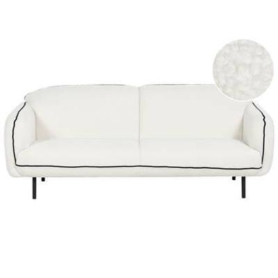 Beliani - TONSBERG - Driezitsbank - Wit - Bouclé