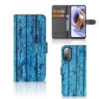 Motorola Moto G31 | G41 | Book Style Case | Wood Blue - thumbnail