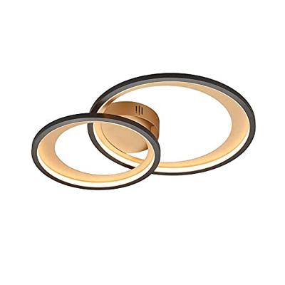 Trio Mat zwarte plafondlampGranada 59cm zwart met goud - 673810232