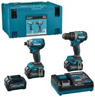 Makita DK0198G201 | 40 V Max Combset boren en (slag)schroeven | 3 x 2.5 Ah accu + Snellader - DK0198G201 - thumbnail