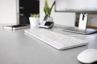 Toetsenbord Cherry JK-0800ES-0- Wit Grijs Qwerty Spaans - thumbnail