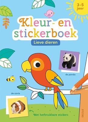 Deltas Lieve dieren kleur- en stickerboek - 3-5 jaar