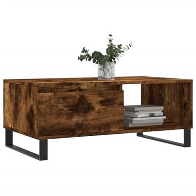 Salontafel 90x50x36,5 cm bewerkt hout gerookt eikenkleurig
