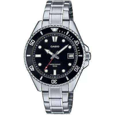 Casio MDV-10D-1A1VEF Zwart Zilverkleurig Heren horloge