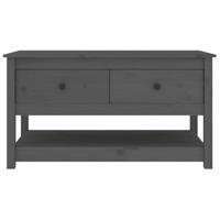 Salontafel 102x49x55 cm massief grenenhout grijs - thumbnail