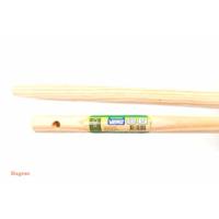 Vero FSC bezemsteel hout - 1500x28mm - thumbnail
