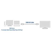 ACT 2 meter HDMI 8K Ultra High Speed kabel v2.1 HDMI-A male - HDMI-A male - thumbnail