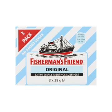 Fisherman's Friend Original suikervrij 3-pack 25 Gram Fisherman's Friend Original suikervrij 3-pack 25 Gram