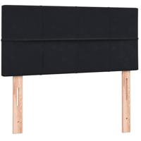 Boxspring met matras fluweel zwart 90x210 cm - thumbnail