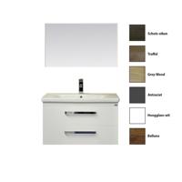 Badkamermeubelset Sanicare Q10 2 Laden 100cm Belluno-Eiken (spiegel optioneel) - thumbnail