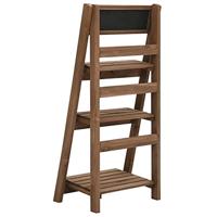 Plantenstandaard 3-laags met bord 40x30x90 cm massief vurenhout - thumbnail