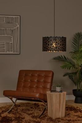 Lucide ALMELO - Hanglamp - Ø 40 cm - 1xE27 - Zwart