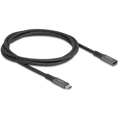 Delock USB-C-kabel USB-C stekker, USB-C stekker 1.00 m Zwart 80022