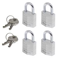 Masterlock 4 x 20mm - 11mm steel shackle, 3mm diam. - 3-pin cylinder - keyed alik - 9120EURQNOP - thumbnail