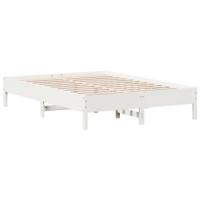 Bedframe massief grenenhout wit 150x200 cm - thumbnail