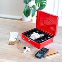 Geldkist cassette rood 30x24x9cm - thumbnail