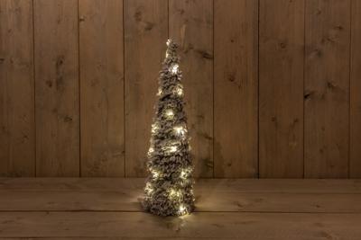 Cbd Decoratieboom Besneeuwd Groen - Kerstverlichting - 60 cm Warm Wit 30 led