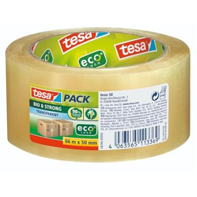 tesa BIO & STRONG 58296 Pakband Transparant (l x b) 66 m x 50 mm 1 stuk(s) tesa BIO & STRONG 58296 Pakband Transparant (l x b) 66 m x 50 mm 1 stuk(s)