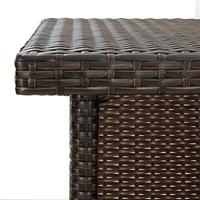 VidaXL Hoekbartafel 100x50x105 cm poly rattan bruin - thumbnail
