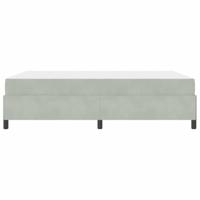 Bedframe Anders Wit en lichtgrijs 140 x 190 cm Fluweel - thumbnail