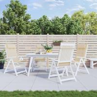 Stoelkussens 4 st hoge rug oxford stof beige - thumbnail