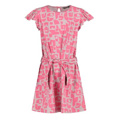 Quapi Zomer jurk meisjes - paars - AOP grafisch - Fara