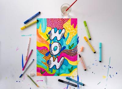 STABILO pen 68 max arty viltstift met dikke beitelpuntetui 6 kleuren