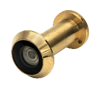 DX Deurspion 200° zichtveld 30 min. brandwerend - messing gepolijst - thumbnail