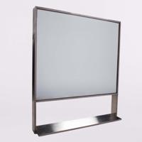 Badkamerspiegel Casajoy 60x70cm RVS Frame en Planchet - thumbnail