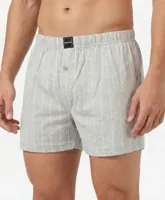 Suaque/Ginosanti wijde heren boxershort - Streep - Losse heren boxershort katoen - XXL - Grijs - Onderbroek heren heren heren heren heren heren - thumbnail