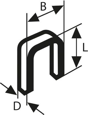 Bosch Accessoires Niet met smalle rug type 55 geharst 6 x 1,08 x 19 mm 3000st - 2609200226