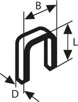 Bosch Accessoires Niet met smalle rug type 55 geharst 6 x 1,08 x 19 mm 3000st - 2609200226 - thumbnail