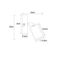 QAZQA Moderne spot zwart vierkant - Facil - thumbnail