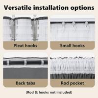 VidaXL Velvet gordijnen met gordijnen 2 pcs grijs 225 x 140 cm fluweel - thumbnail