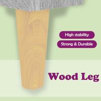 Nachtkastjes 2 st met houten poten 40x30x50 cm grijs sonoma - thumbnail